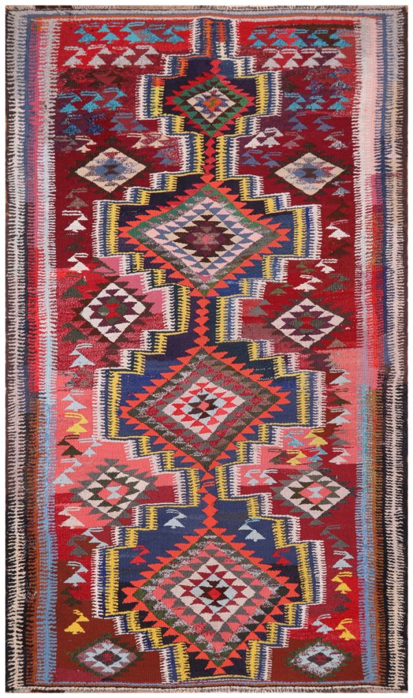 51749 Vintage Persian Kilim