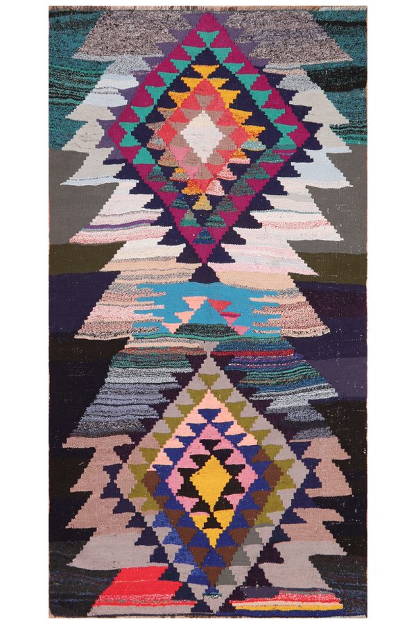 51752 Vintage Persian Kilim