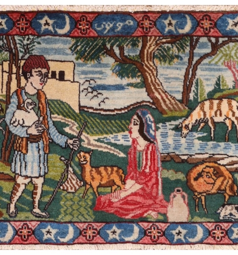 51885 Pictorial Persian Rug